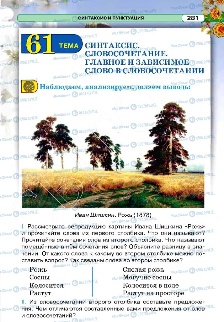 Учебники Русский язык 5 класс страница  281