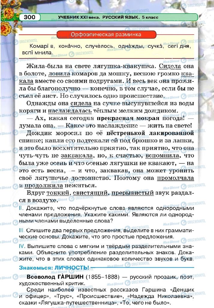 Учебники Русский язык 5 класс страница 300