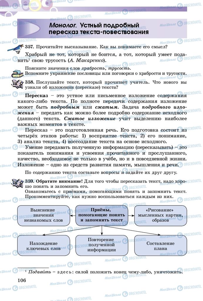 Підручники Російська мова 5 клас сторінка  106