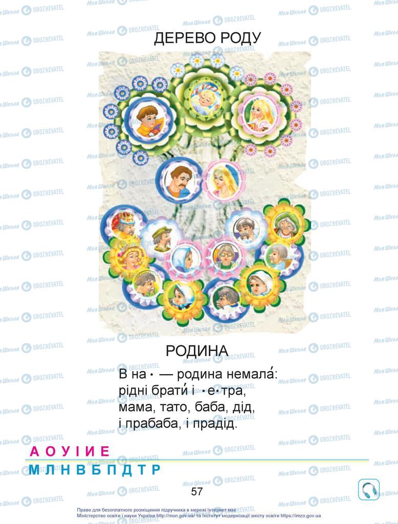Підручники Українська мова 1 клас сторінка 57