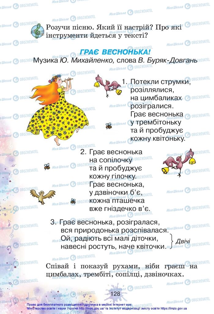 Підручники Образотворче мистецтво 1 клас сторінка 128