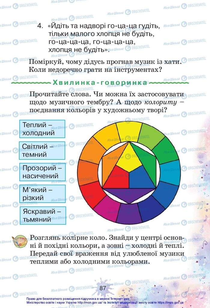 Підручники Образотворче мистецтво 1 клас сторінка 87