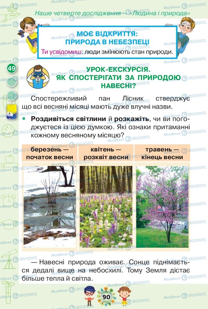 Підручники Я досліджую світ 1 клас сторінка 90