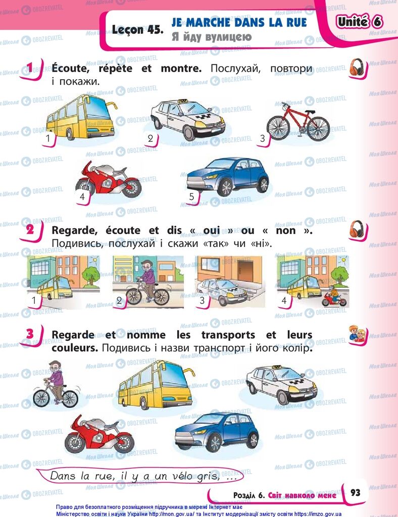 Підручники Французька мова 1 клас сторінка  93
