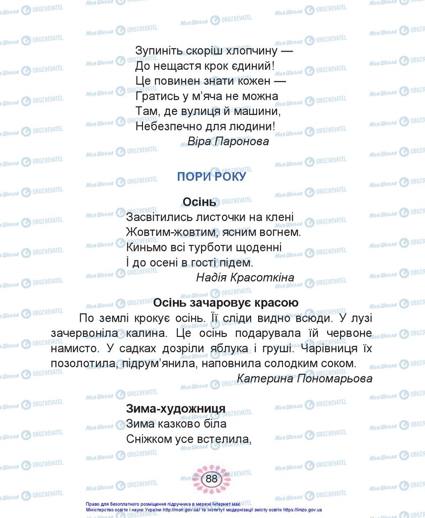 Підручники Українська мова 1 клас сторінка 88