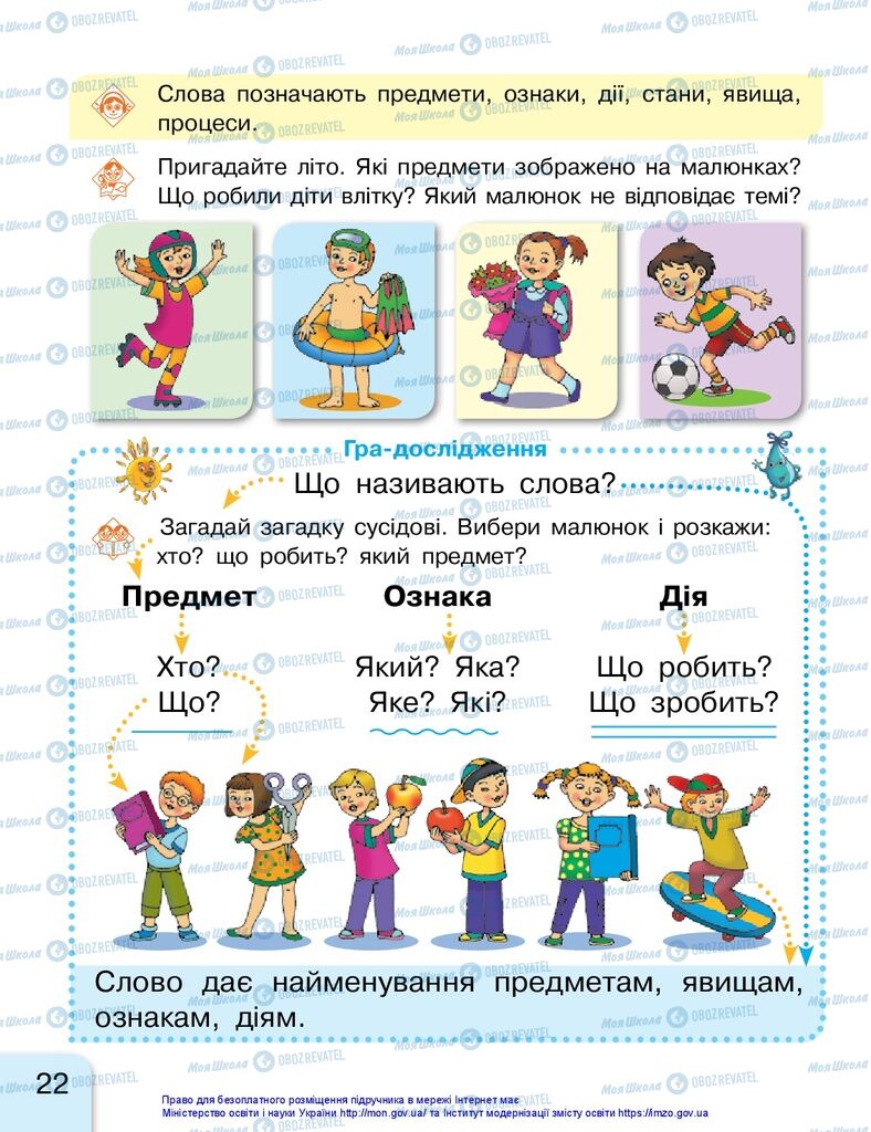 Підручники Українська мова 1 клас сторінка 22