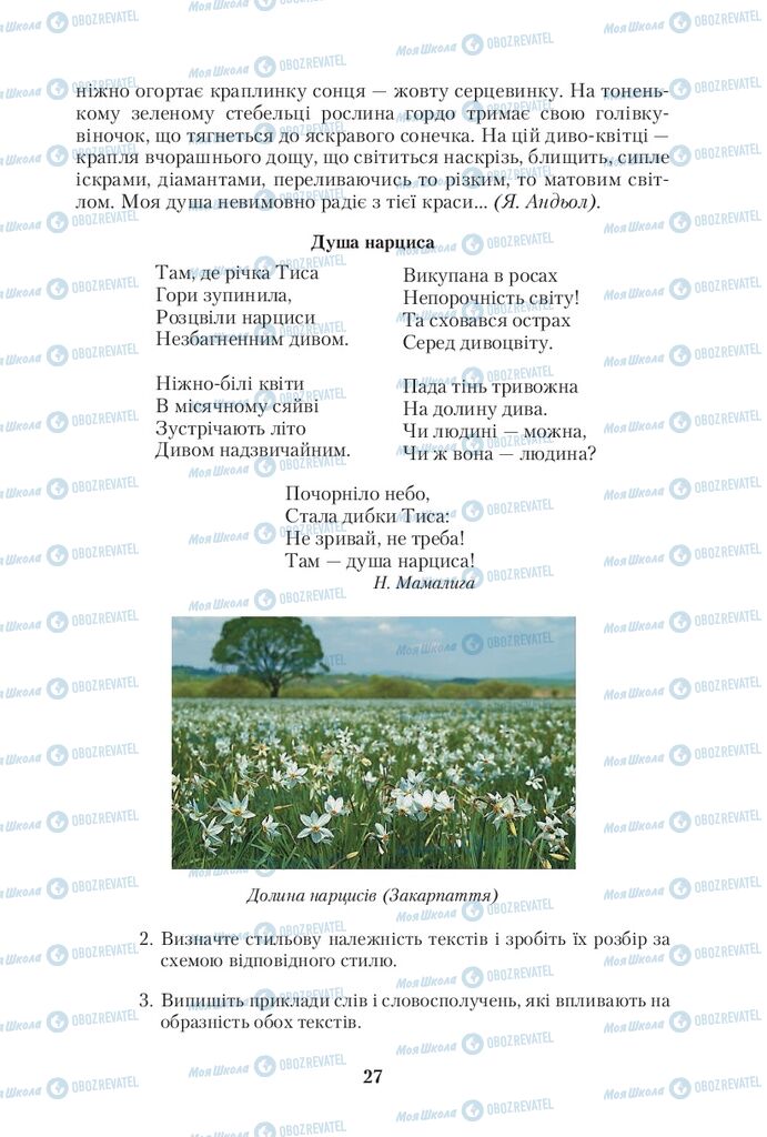 Учебники Укр мова 10 класс страница  27