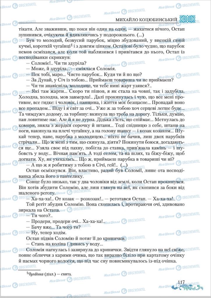 Підручники Українська література 8 клас сторінка  117