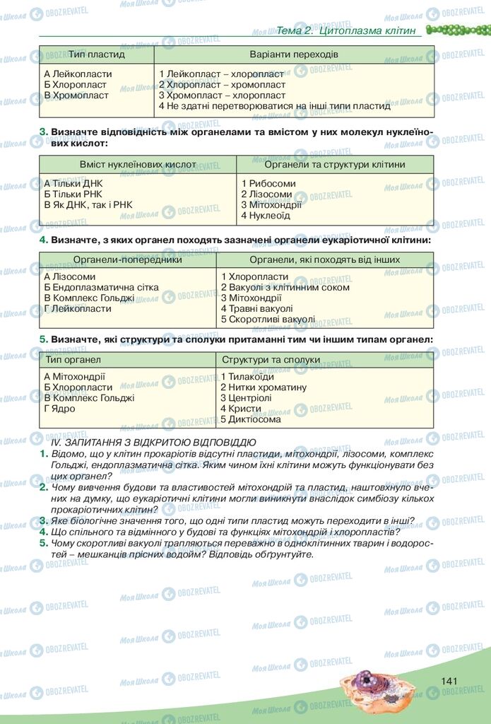 Підручники Біологія 10 клас сторінка 141