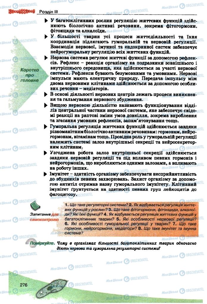 Підручники Біологія 10 клас сторінка 276