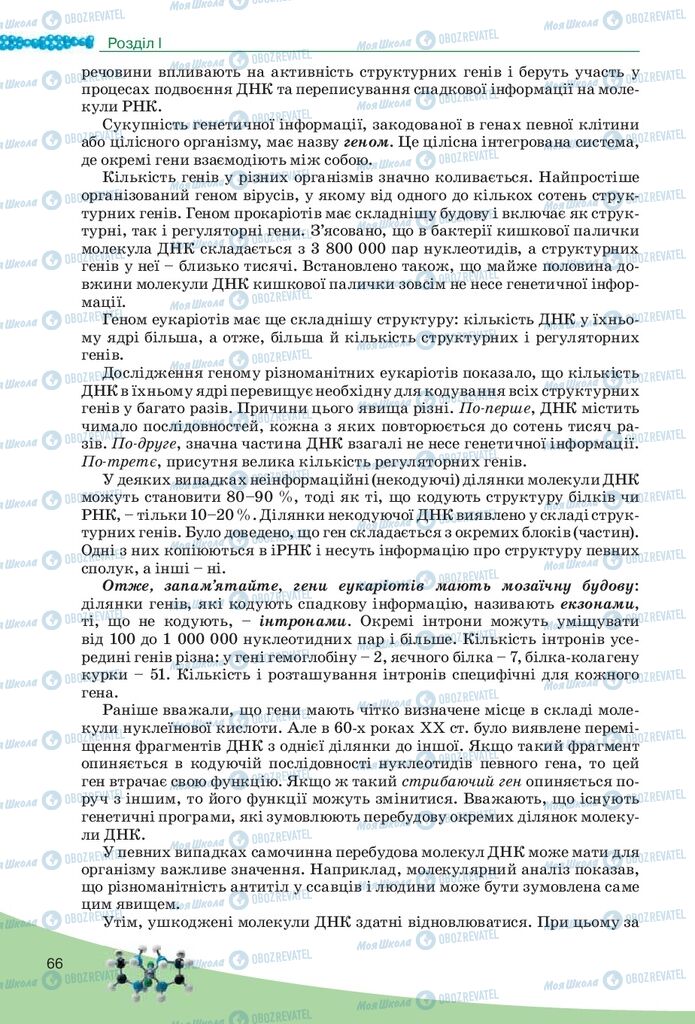 Підручники Біологія 10 клас сторінка 66