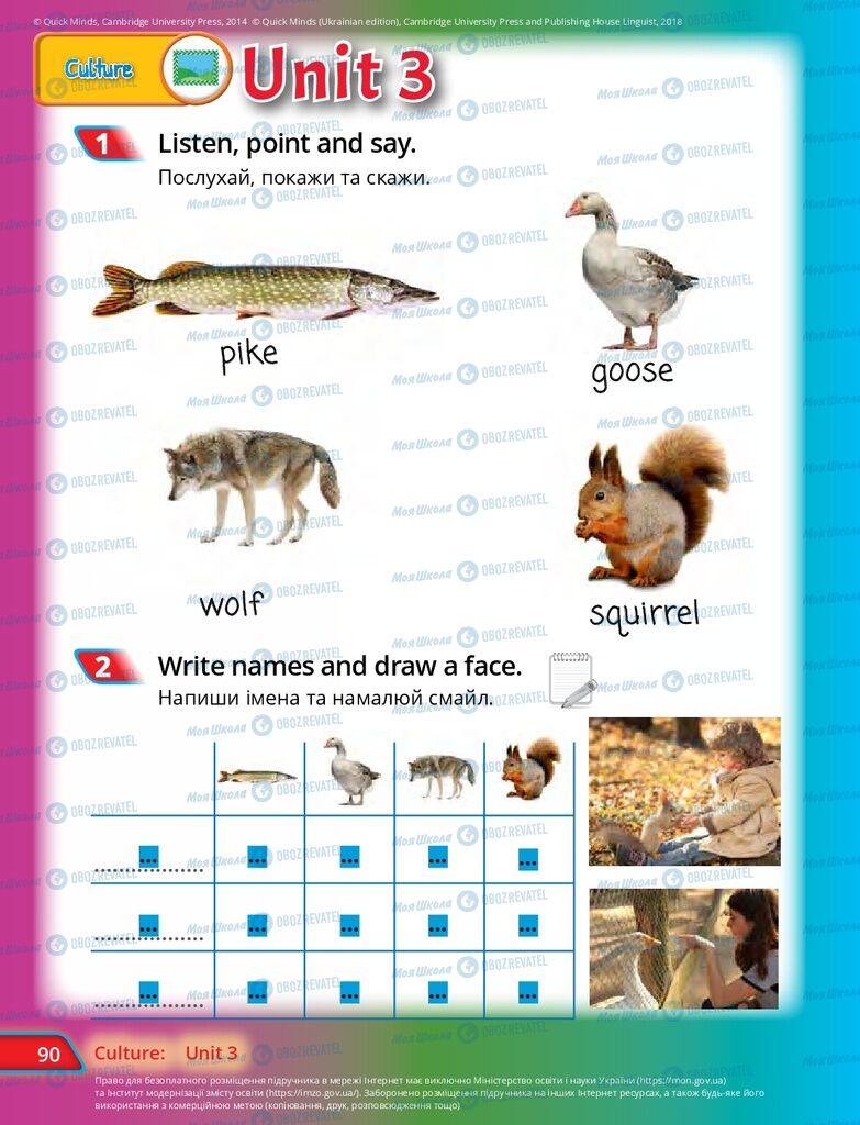 Підручники Англійська мова 1 клас сторінка 90