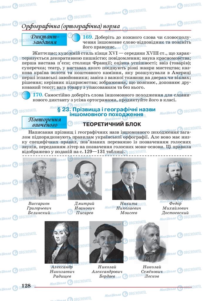 Учебники Укр мова 10 класс страница 128