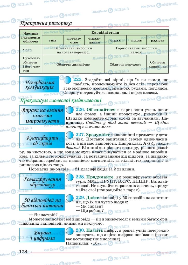 Учебники Укр мова 10 класс страница 178