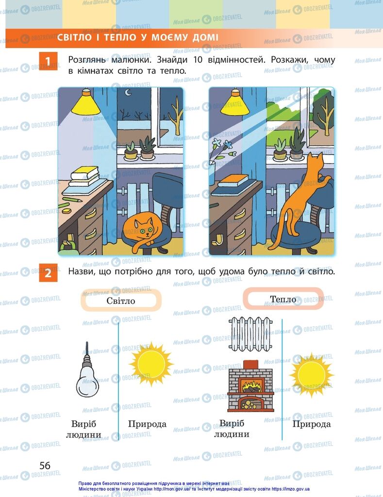 Підручники Я досліджую світ 1 клас сторінка 56