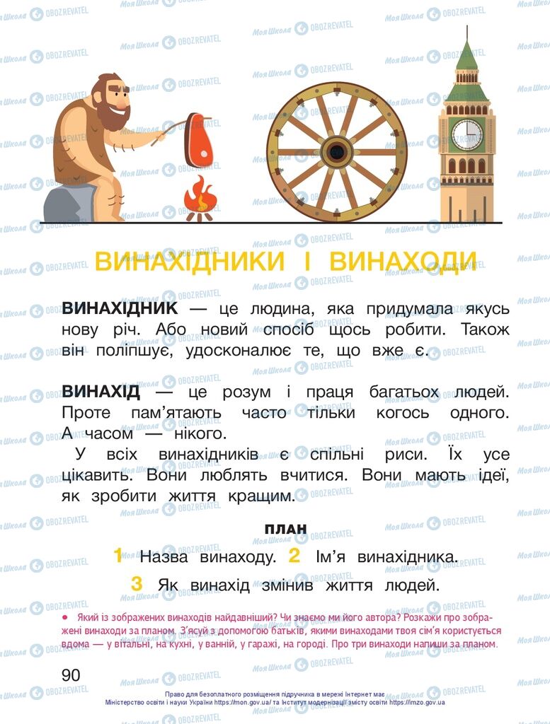 Підручники Я досліджую світ 1 клас сторінка 90