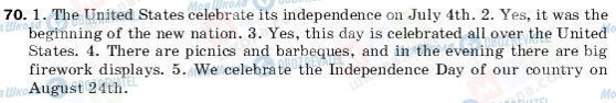 ГДЗ Англійська мова 9 клас сторінка 70