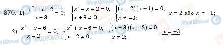 ГДЗ Алгебра 8 клас сторінка 870