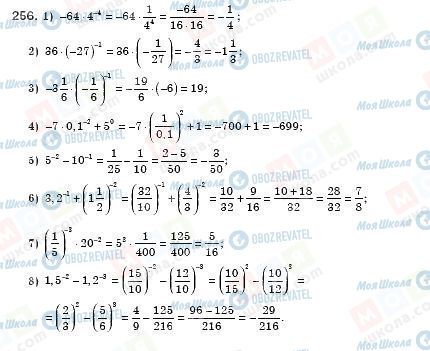 ГДЗ Алгебра 8 клас сторінка 256