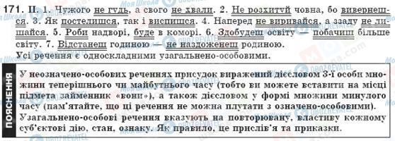 ГДЗ Укр мова 8 класс страница 171