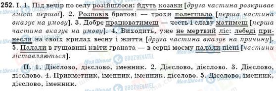 ГДЗ Українська мова 9 клас сторінка 252
