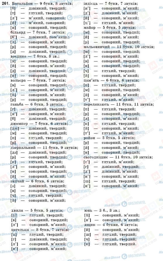 ГДЗ Українська мова 9 клас сторінка 261