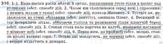 ГДЗ Українська мова 8 клас сторінка 316