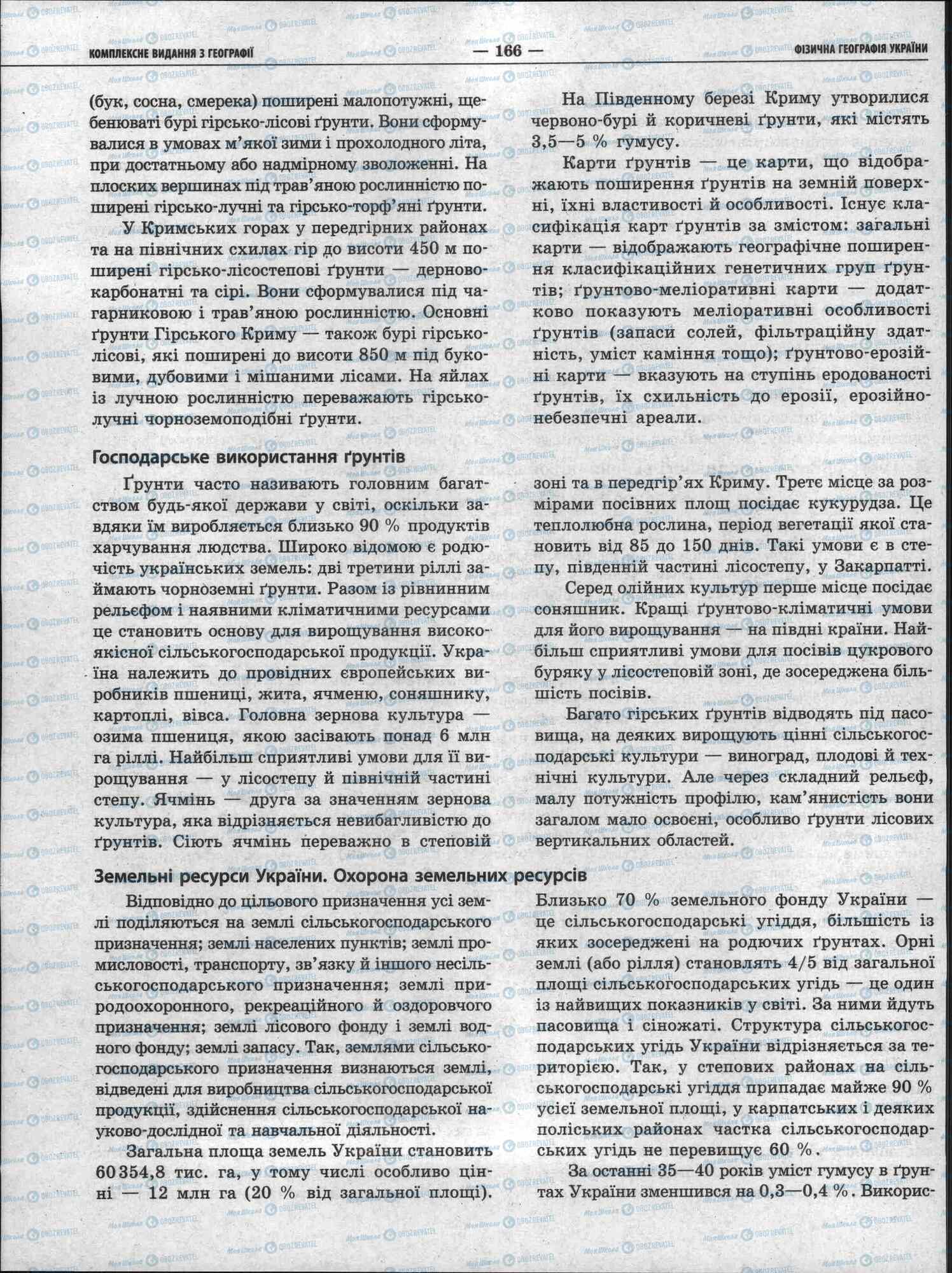 ЗНО Географія 11 клас сторінка 166