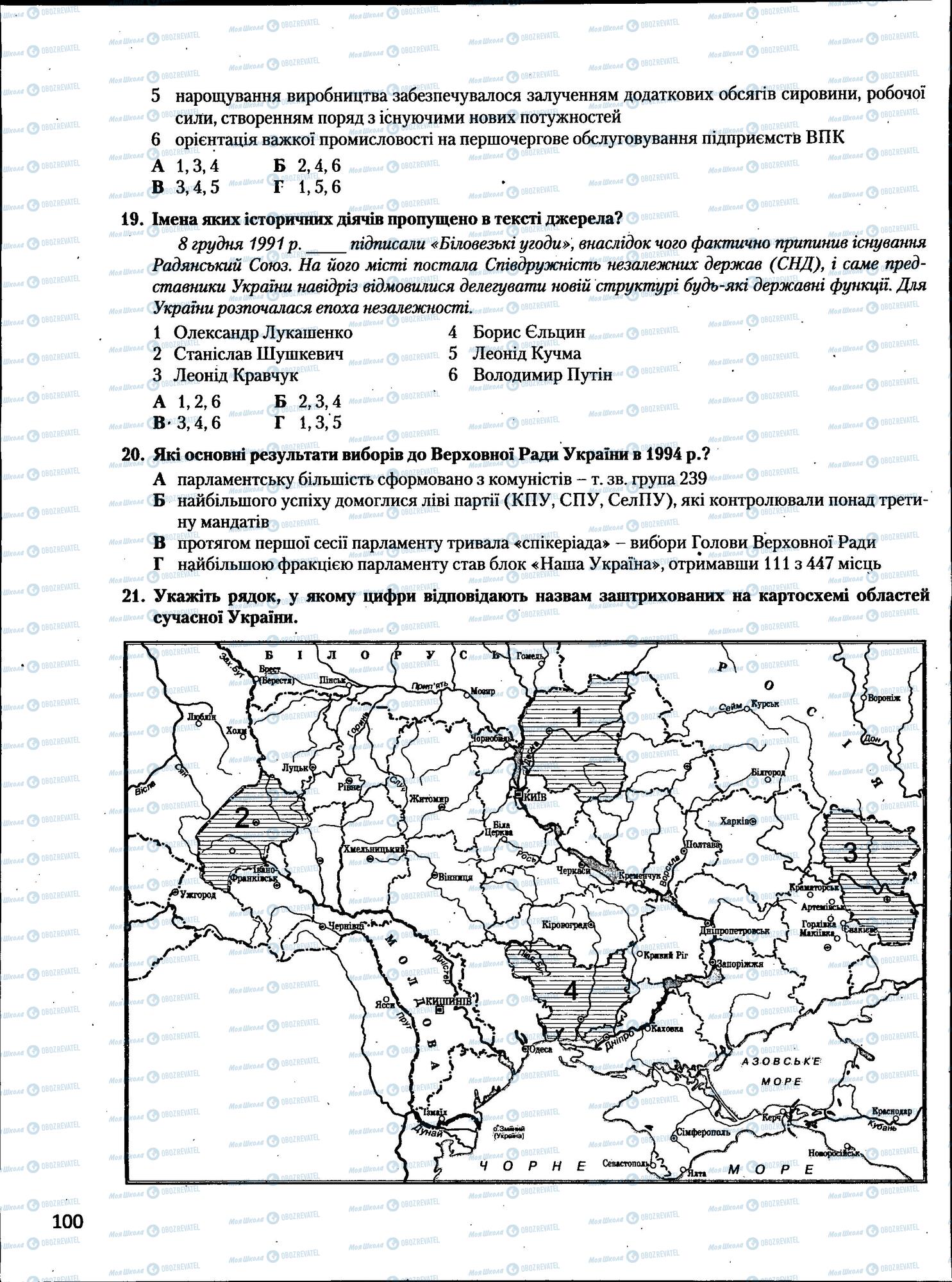 ЗНО История Украины 11 класс страница  100