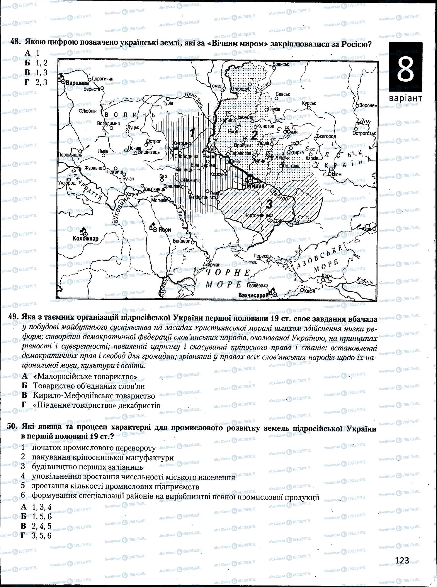 ЗНО История Украины 11 класс страница  123