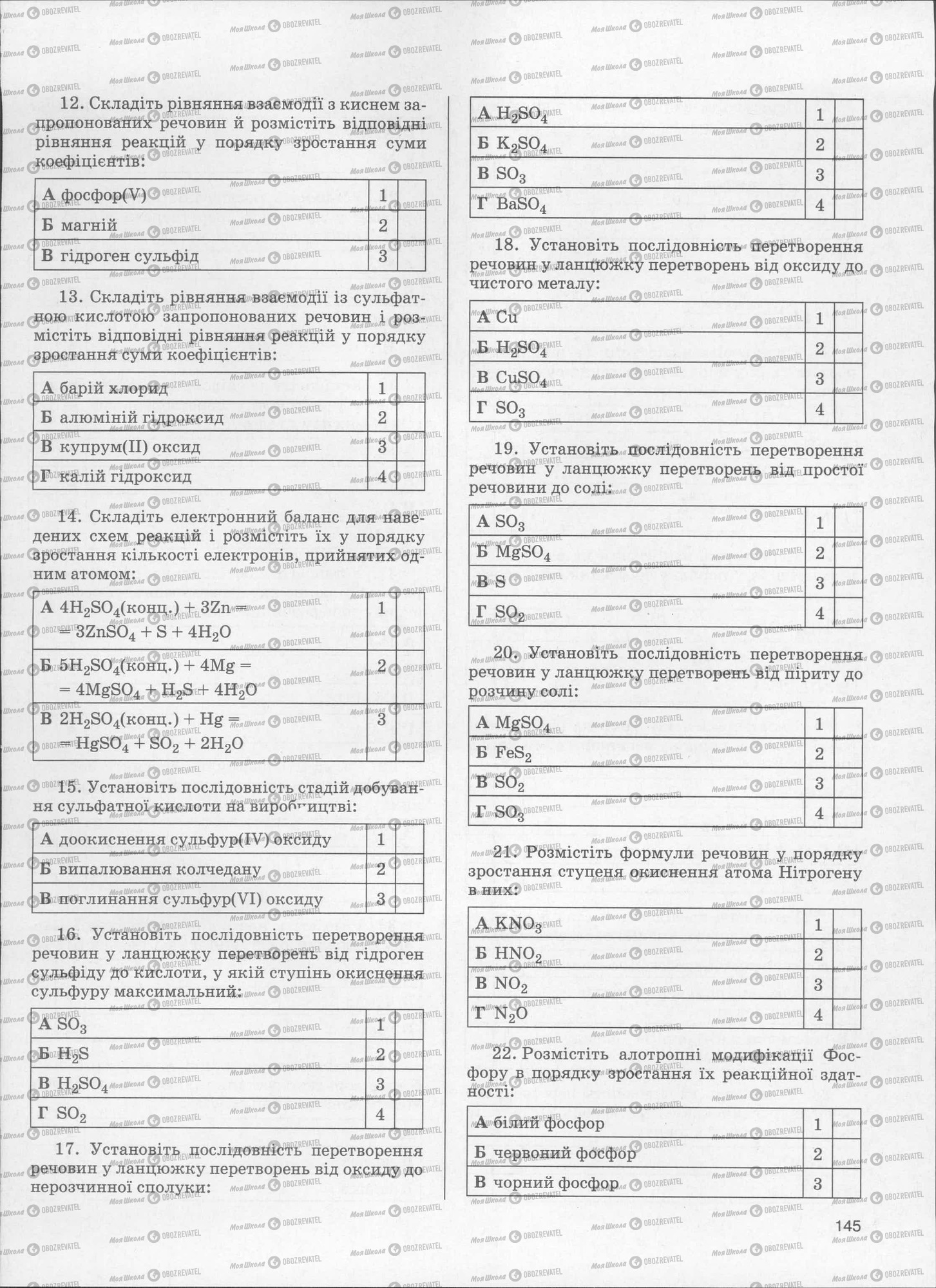 ЗНО Хімія 11 клас сторінка  145
