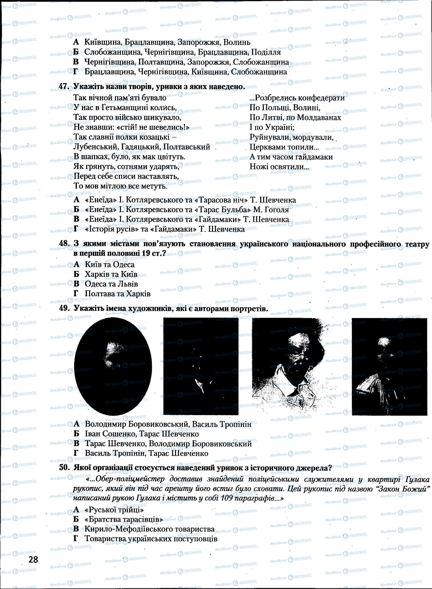 ЗНО Історія України 11 клас сторінка  27