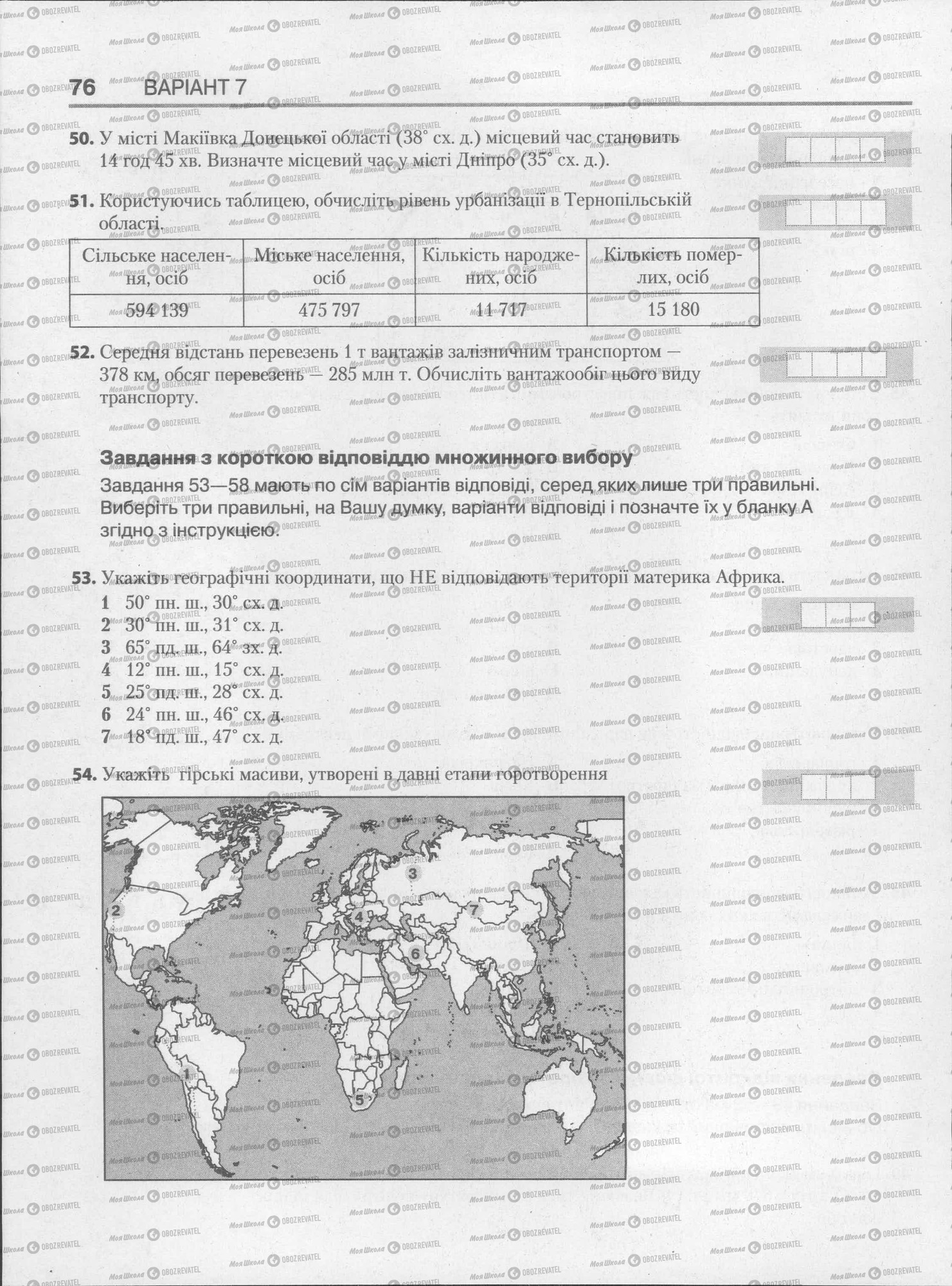 ЗНО Географія 11 клас сторінка  76