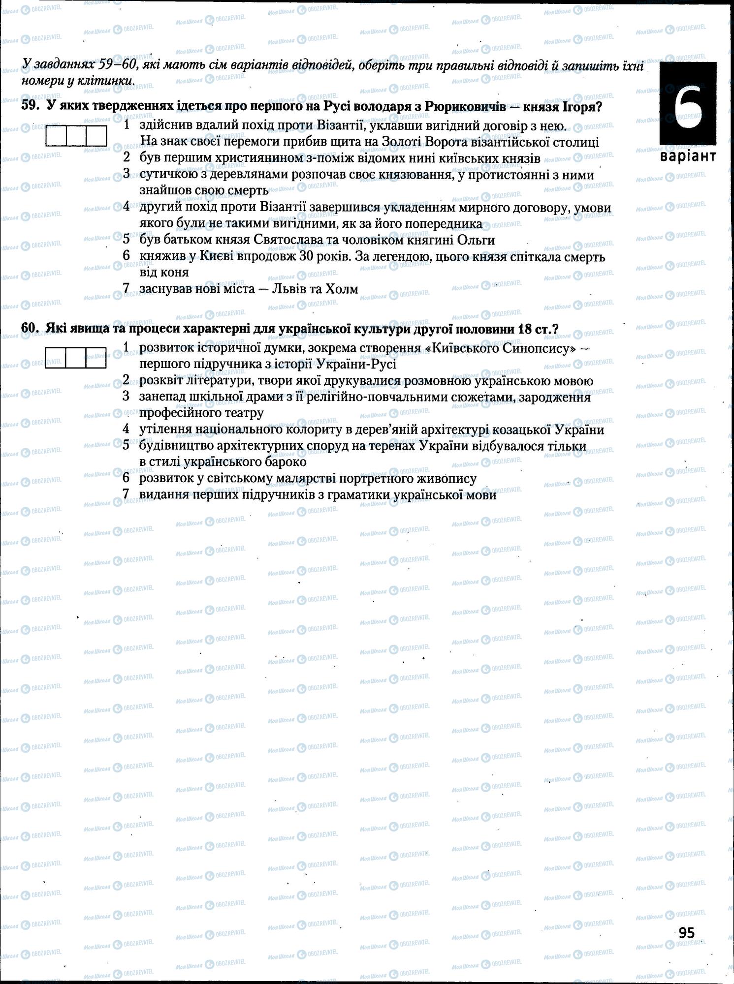 ЗНО История Украины 11 класс страница  95