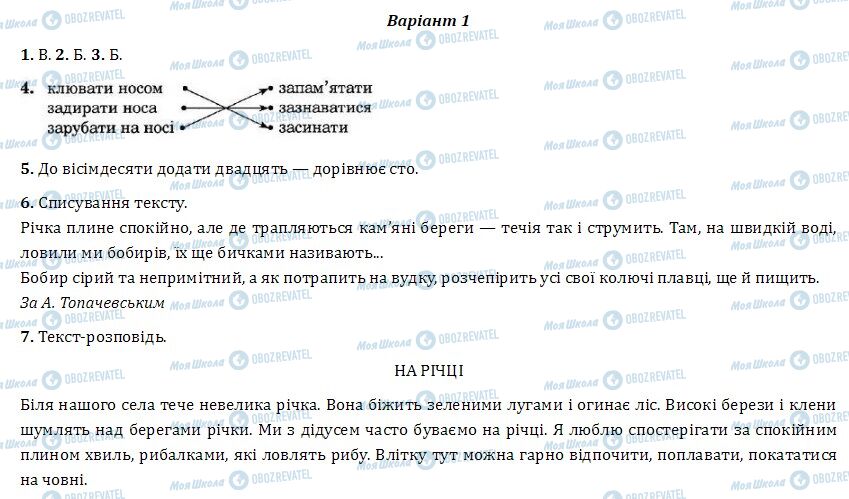 ДПА Українська мова 4 клас сторінка 1-7