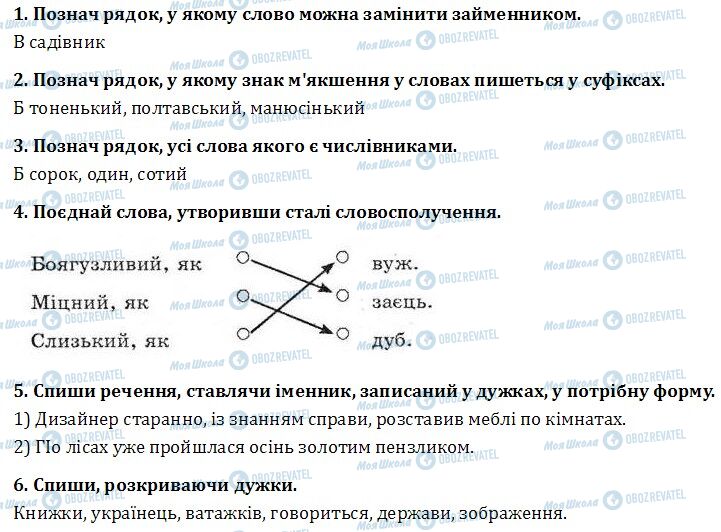 ДПА Українська мова 4 клас сторінка 1-6