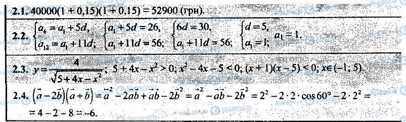 ДПА Математика 9 класс страница 2.1-2.4