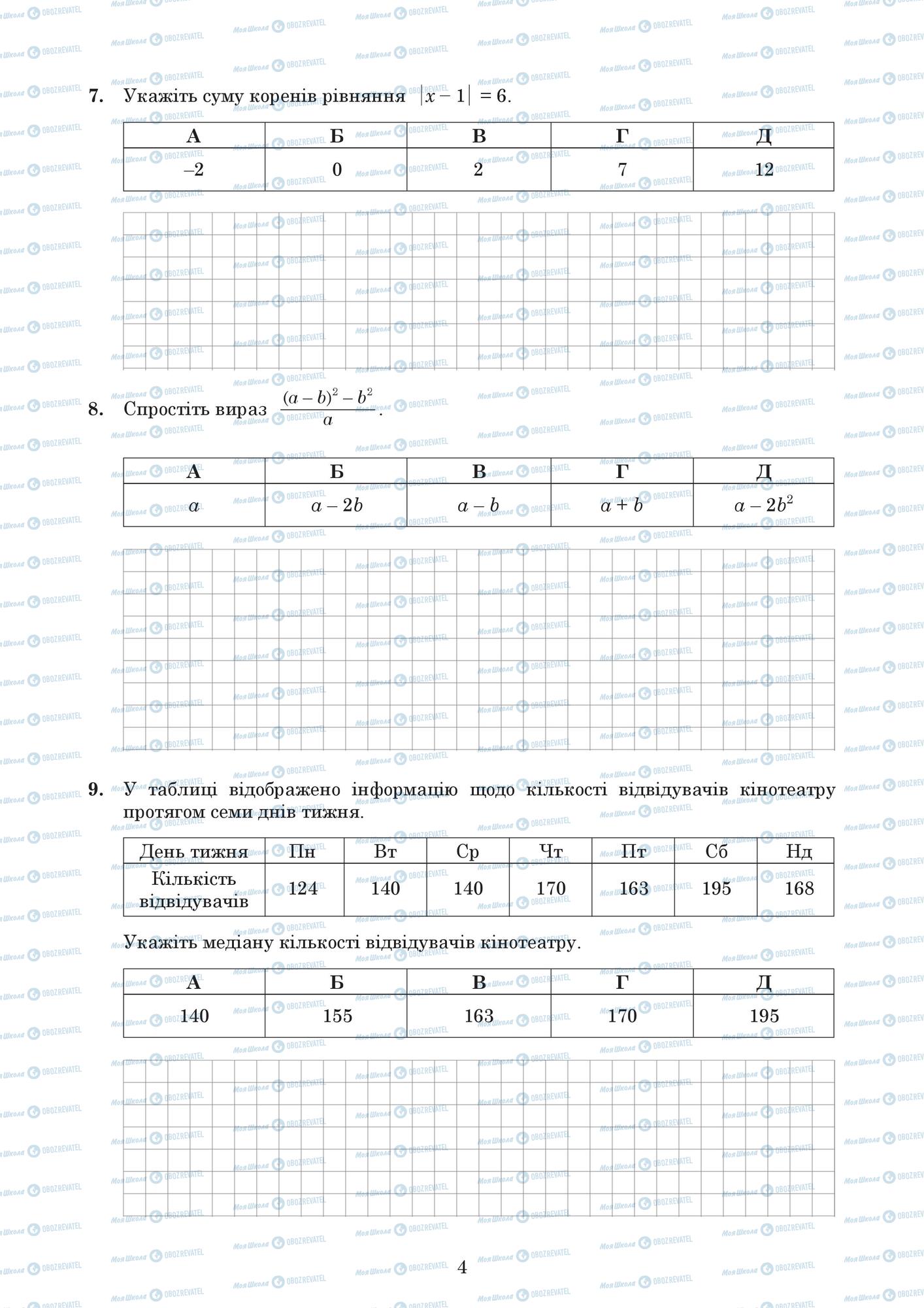 ЗНО Математика 11 клас сторінка  3