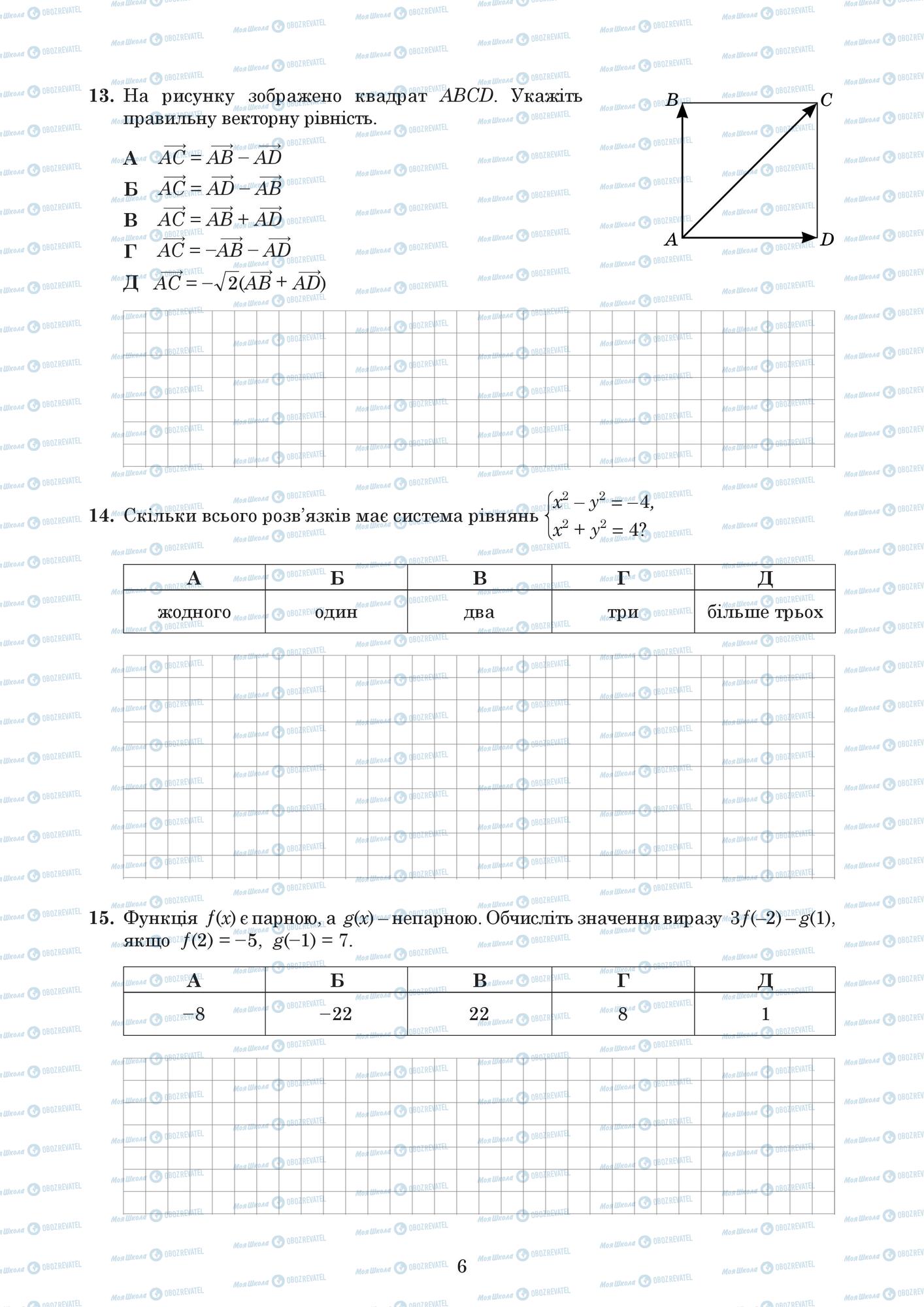 ЗНО Математика 11 клас сторінка  5