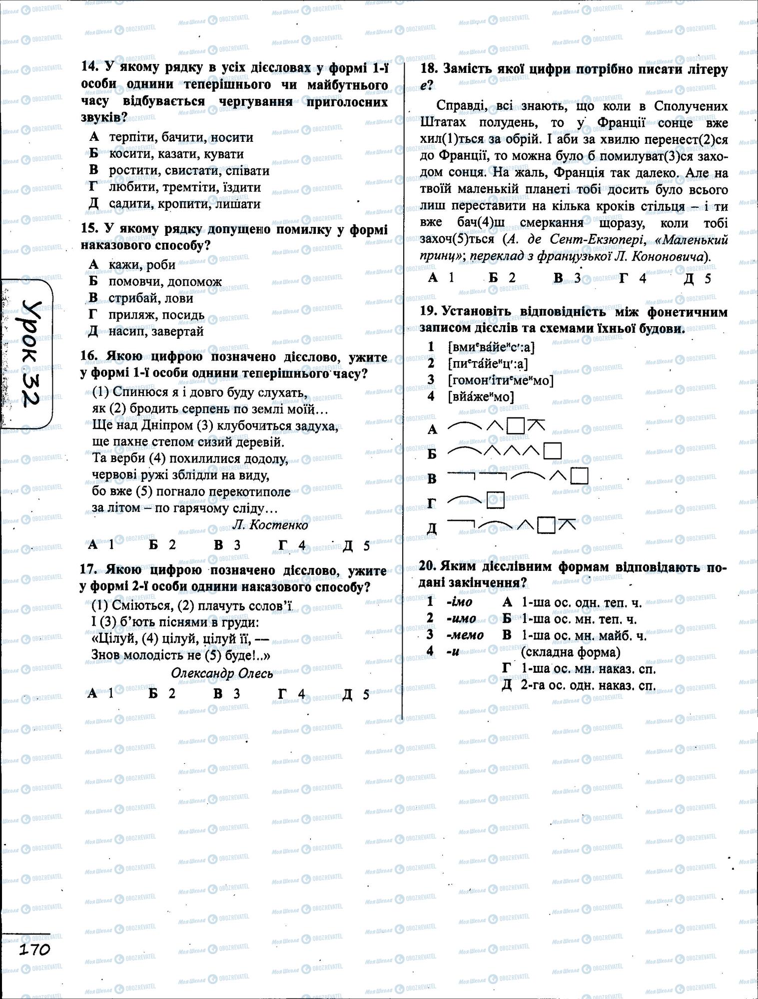 ЗНО Українська мова 11 клас сторінка  8