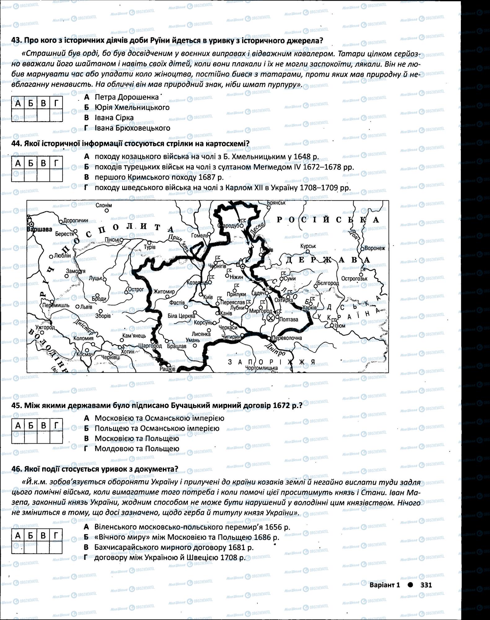ЗНО Історія України 11 клас сторінка  14