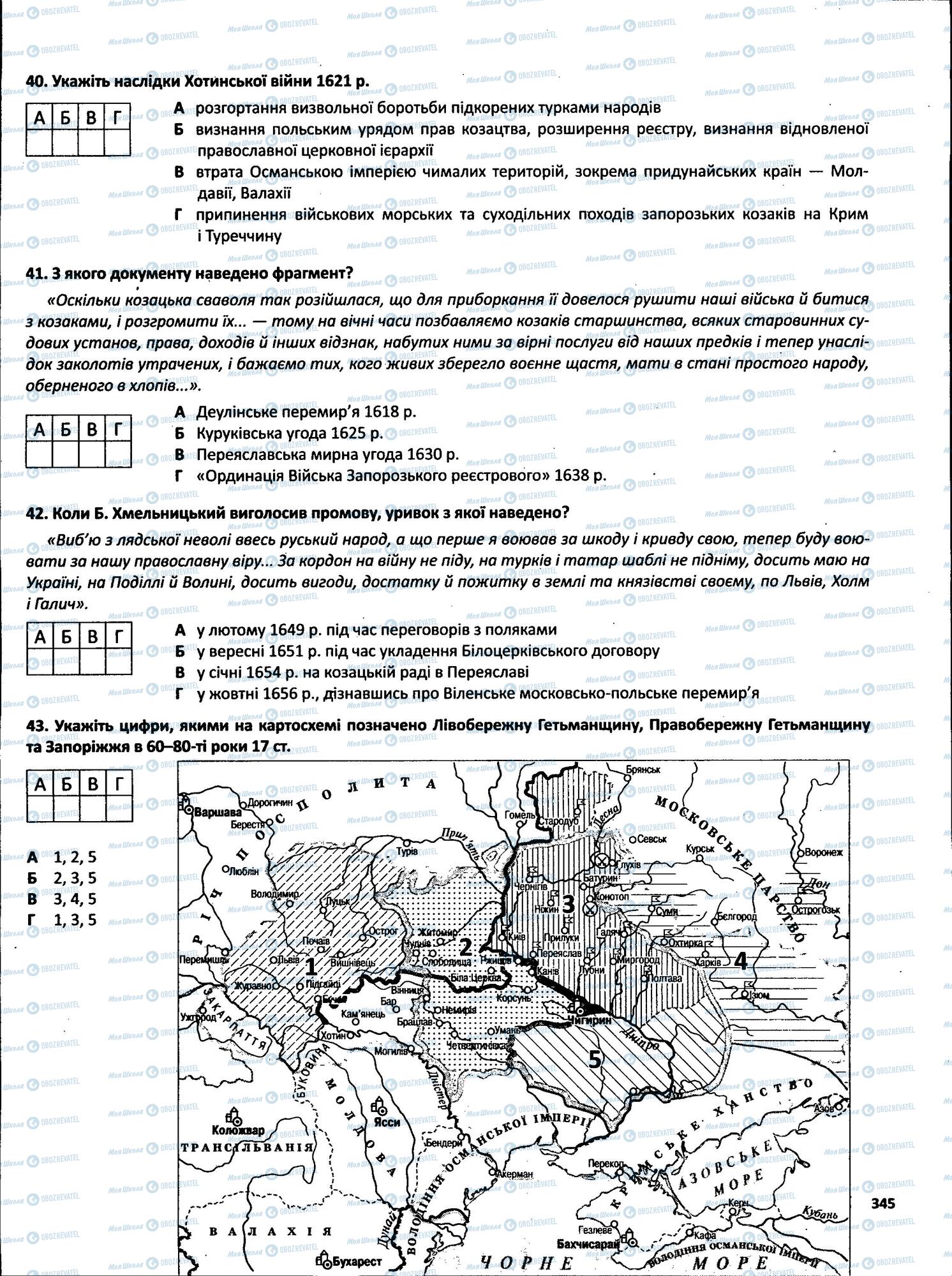 ЗНО Історія України 11 клас сторінка  11