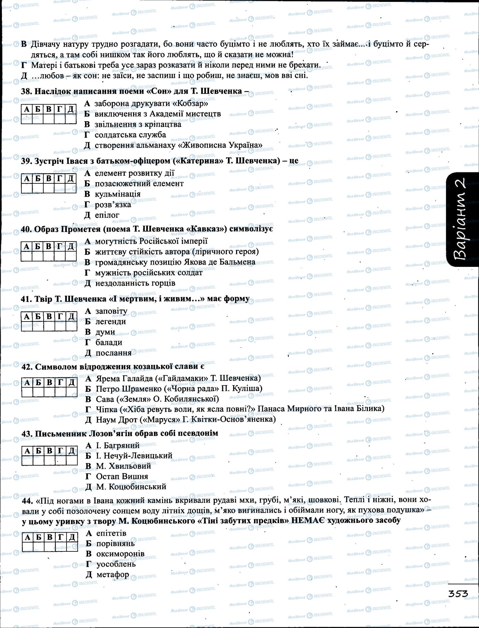 ЗНО Українська мова 11 клас сторінка  19