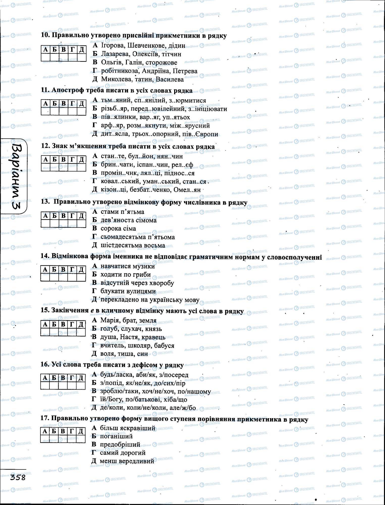 ЗНО Укр мова 11 класс страница  24