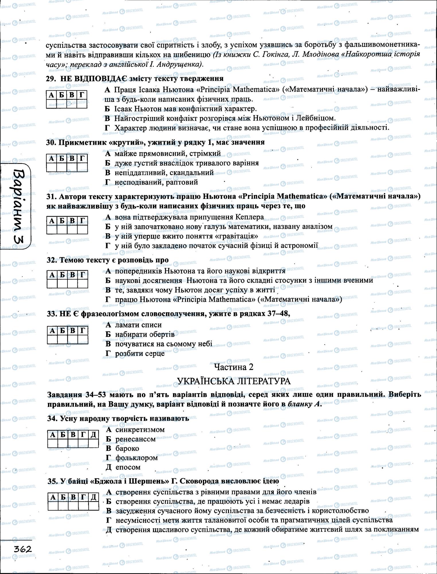 ЗНО Українська мова 11 клас сторінка  28