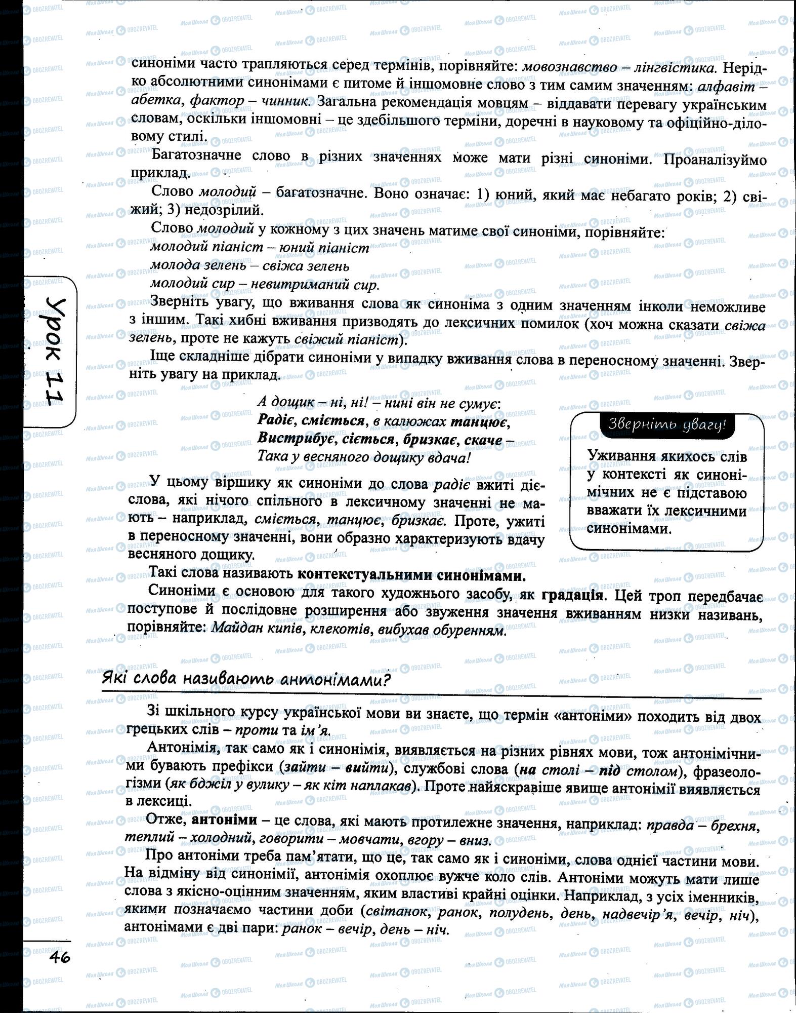 ЗНО Українська мова 11 клас сторінка  2