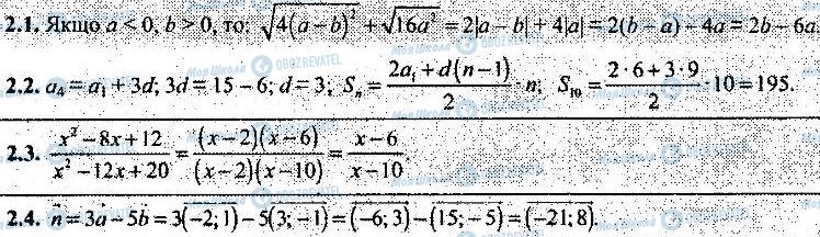 ДПА Математика 9 клас сторінка 2.1-2.4