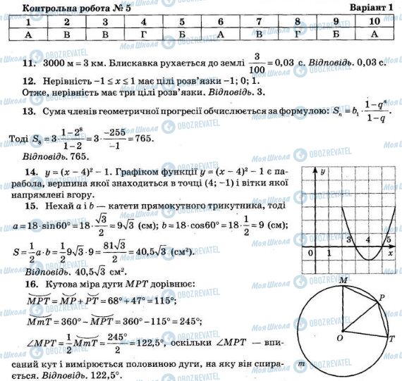 ДПА Математика 9 клас сторінка  1-16