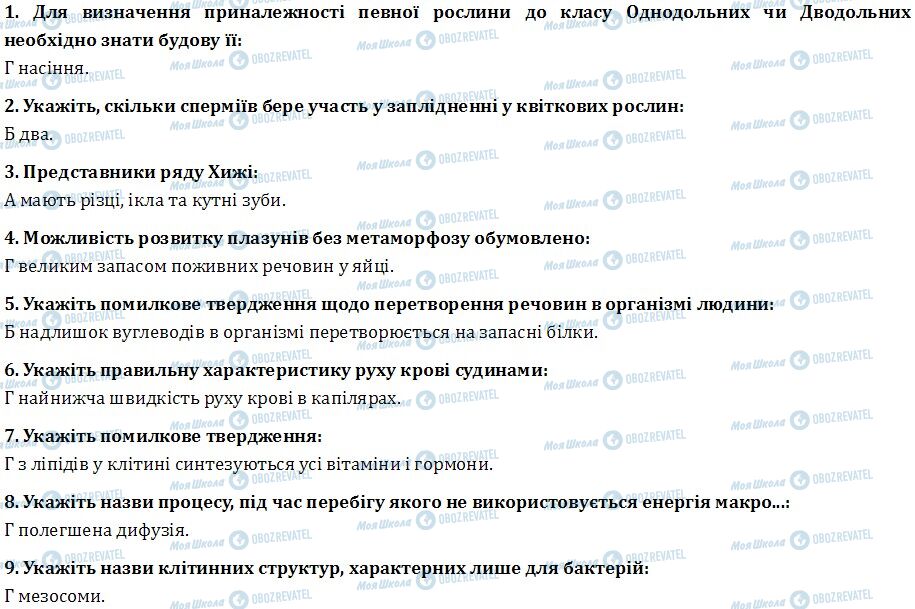 ДПА Биология 9 класс страница  1-9