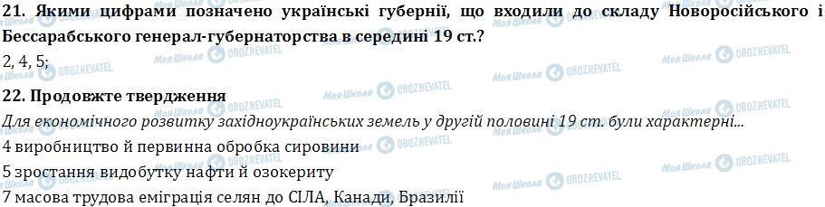 ДПА Історія України 9 клас сторінка  21-22